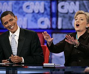 Clinton, Obama Hold Final Debate before Mass Primary Voting in US