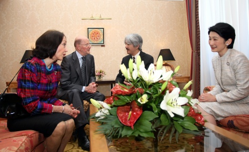 Bulgaria: Bulgaria Former Tsar Saxe-Coburg Meets with Japan Prince Akishino