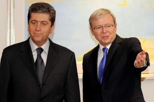 Bulgaria President Discusses Afghanistan with Australia PM Rudd: Bulgaria President Discusses Afghanistan with Australia PM Rudd