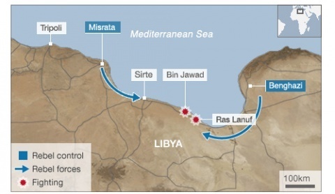 Bulgaria: Libyan Rebels May Need 3-4 Days to Conquer Sirte Road - Commanders