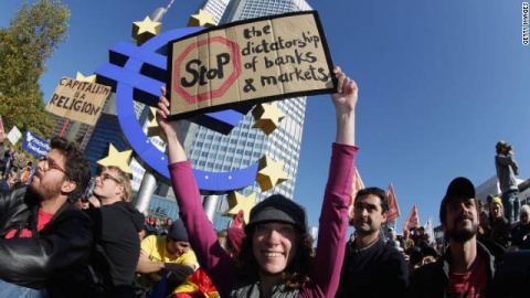 Bulgaria: Occupy Protesters Worldwide: We are 99%, Banks - Cancer