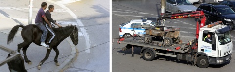 Bulgaria: Horsecart Tow in Sofia Provokes Equestrian Pursuit