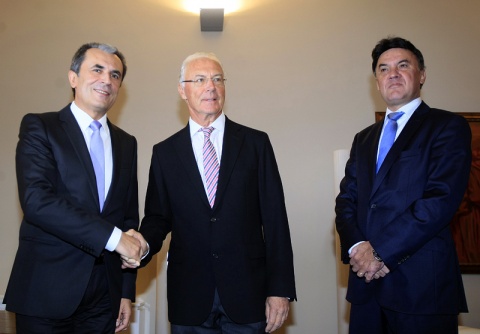 Bulgaria: Bulgaria PM Meets Childhood Hero Franz Beckenbauer